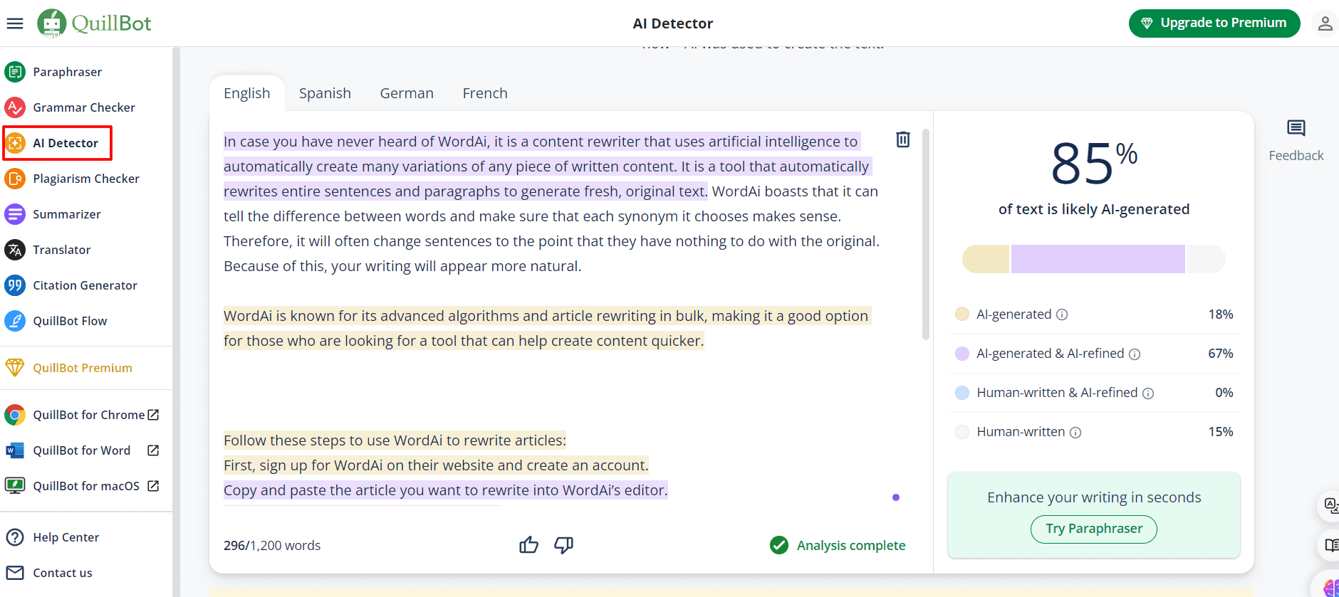 ai detector quillbot