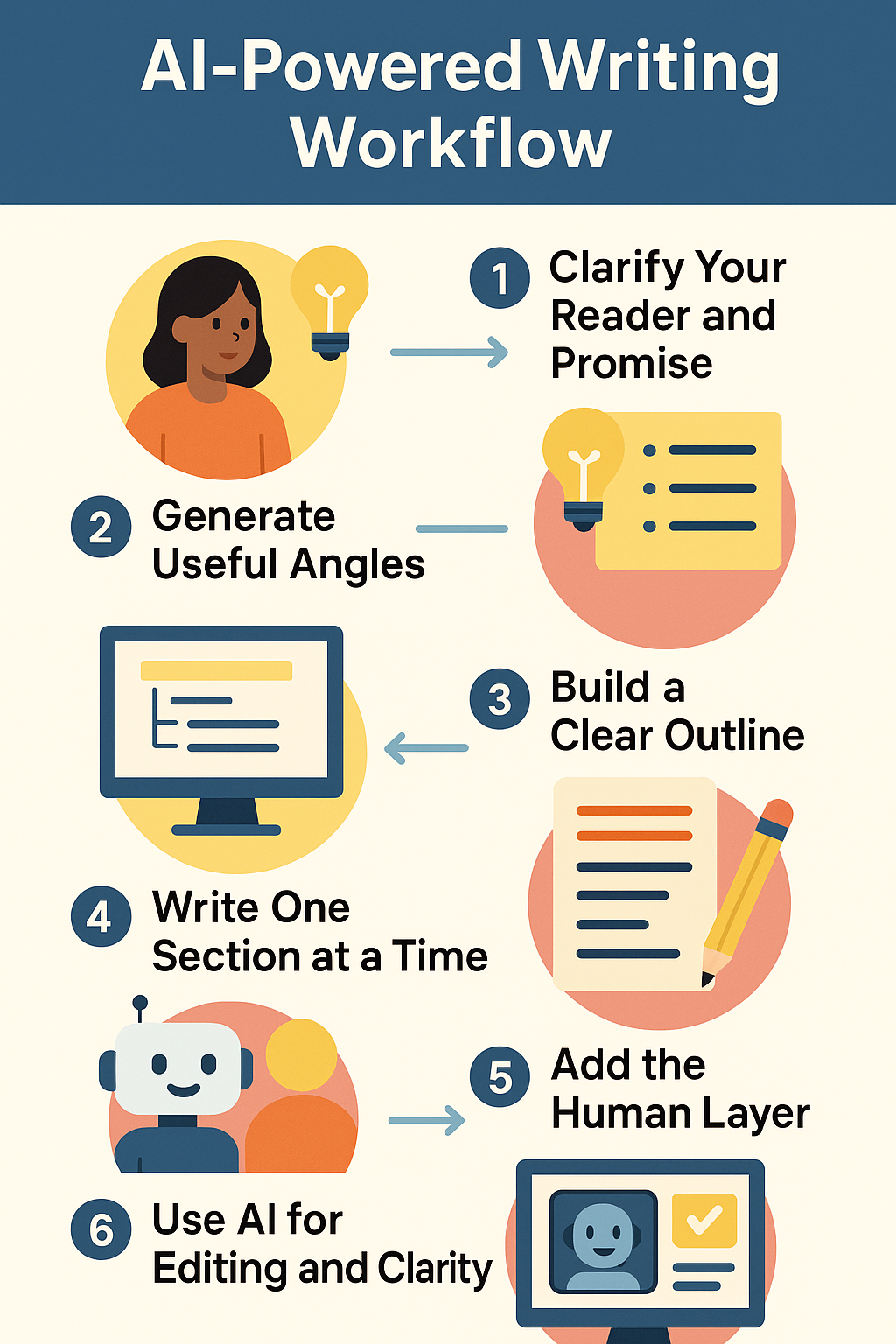 write with ai worflow for authors
