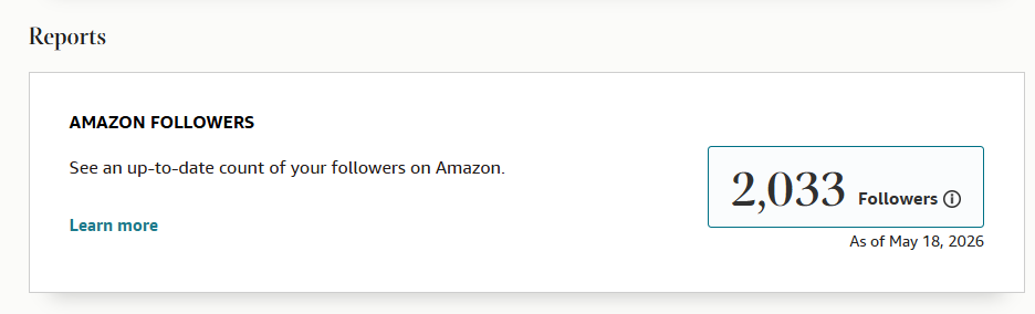 Amazon followers count