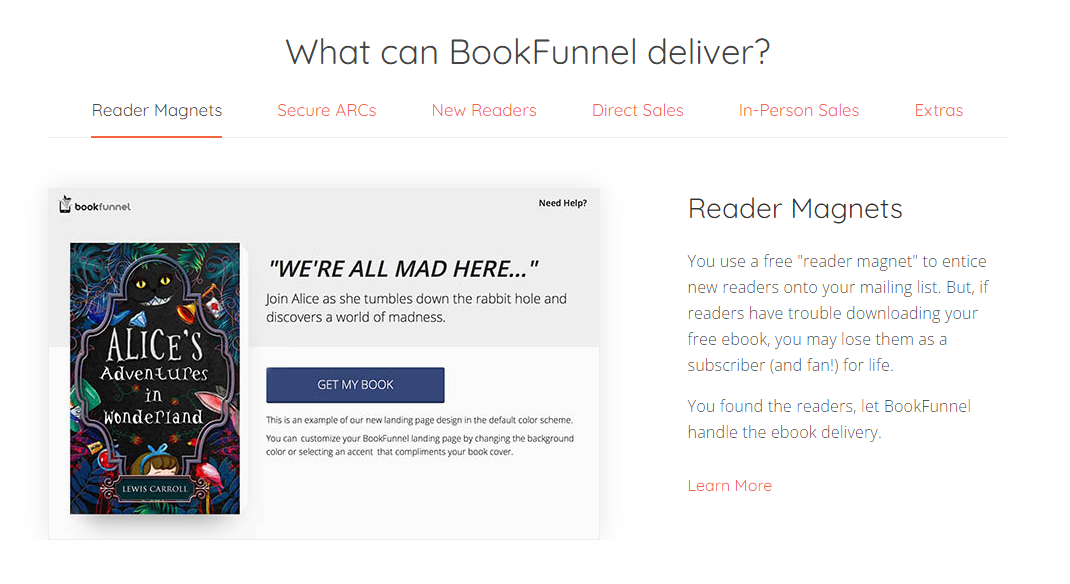 BookFunnel features