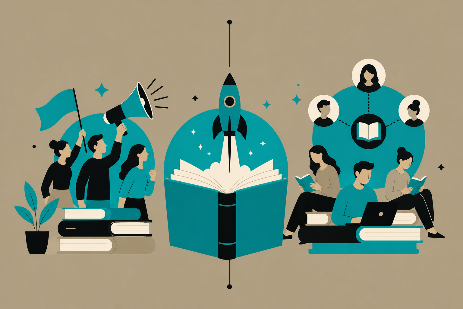 book launch team — illustrated guide for self-published authors