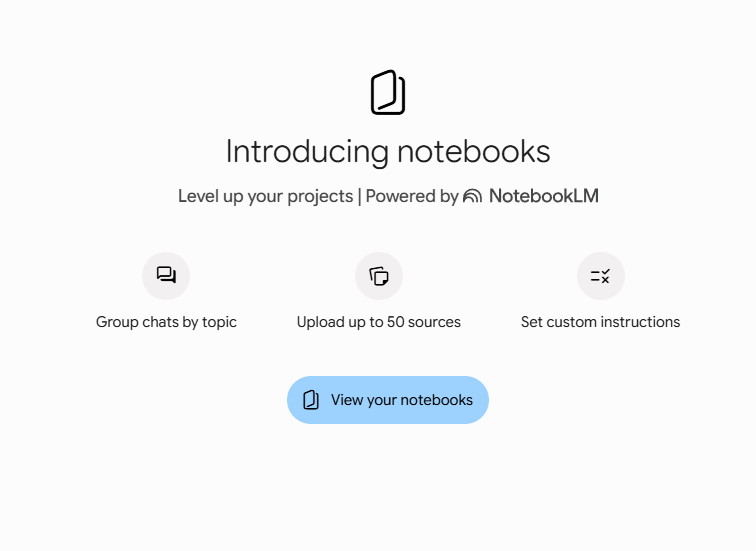 NotebookLM integration in Gemini