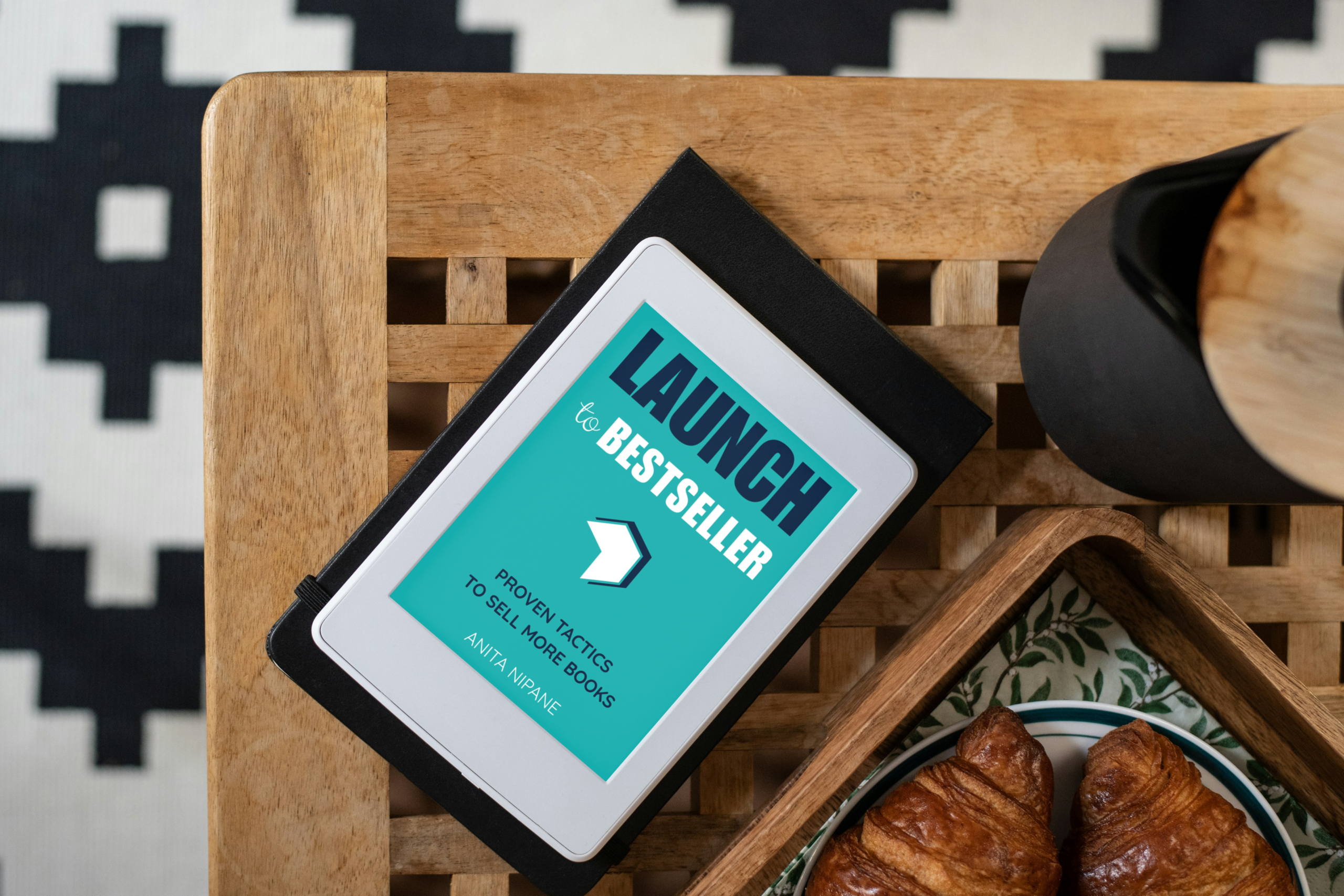 A book mockup generated using SmartMockups